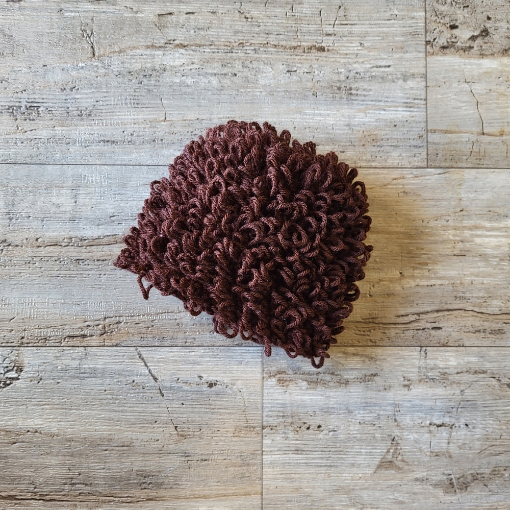 Brown cabbage patch doll wig hat, crochet, baby cabbage patch costume hat, NB